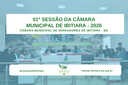 1ª SESSÃO DA CÂMARA MUNICIPAL DE IBITIARA - 2026